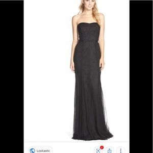 Monique Lhuillier Black Bridesmaid Dress